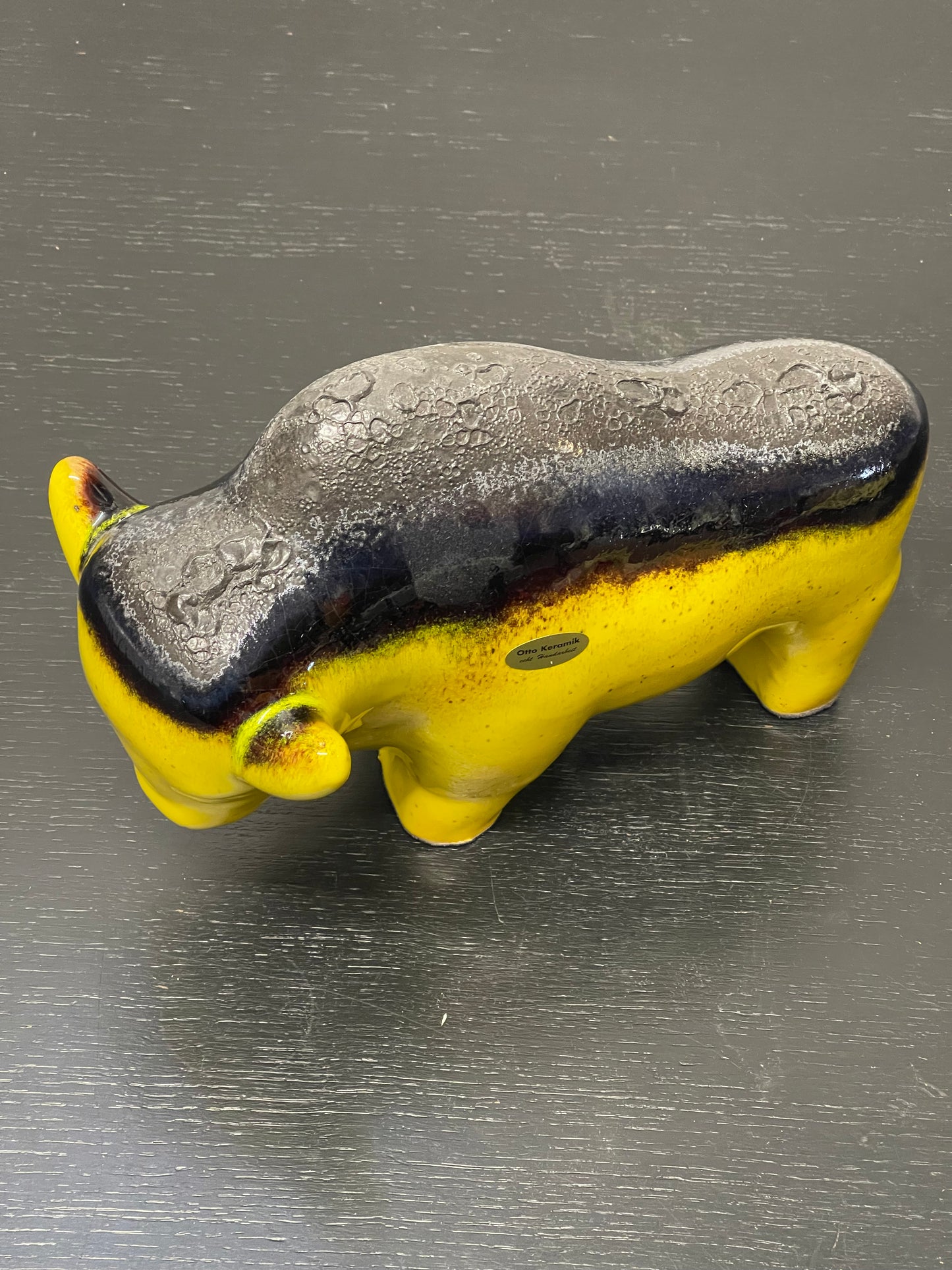 Otto Keramik Ceramic Bull West German Pottery Fat Lava
