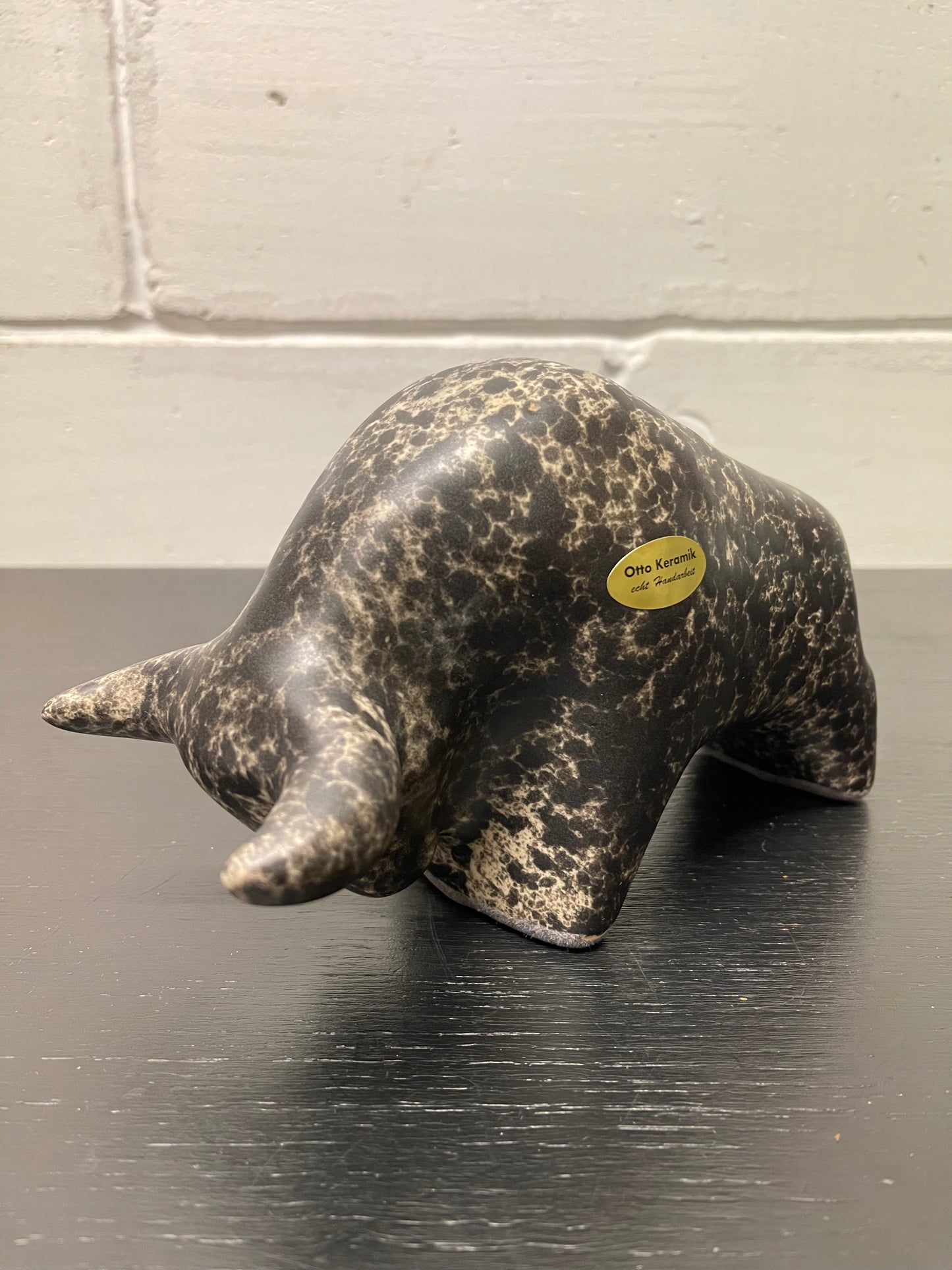 Otto Keramik Ceramic Bull West German Pottery Fat Lava