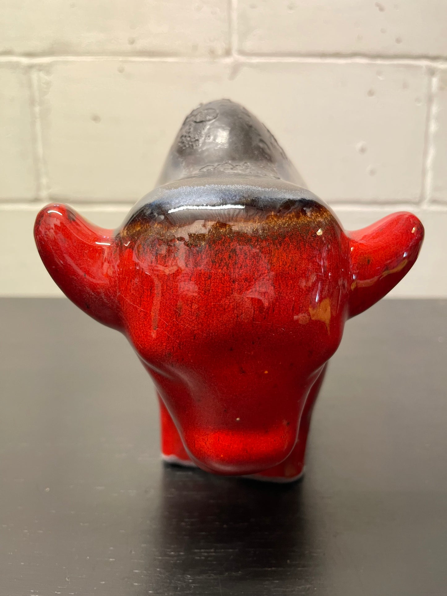 Otto Keramik Ceramic Bull West German Pottery Fat Lava