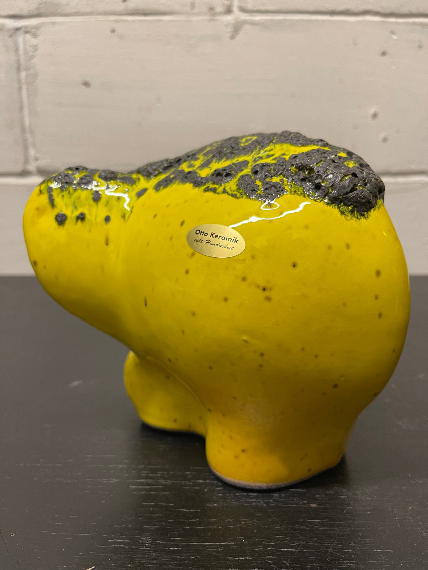 Otto Keramik Ceramic Elephant West German Pottery Fat Lava