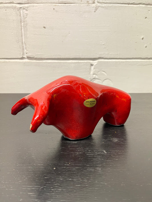 Otto Keramik Ceramic Bull West German Pottery Fat Lava
