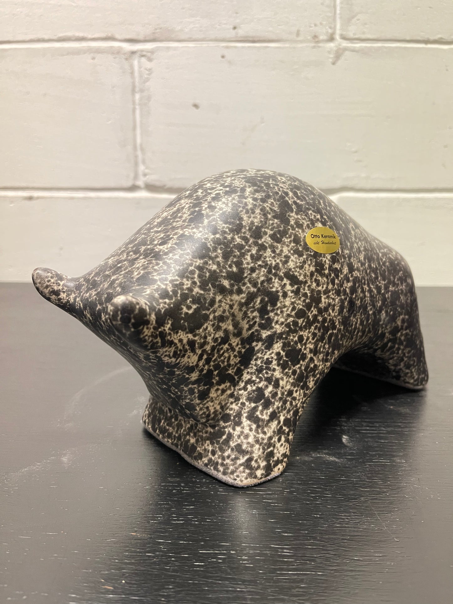 Otto Keramik Ceramic Bull West German Pottery Fat Lava