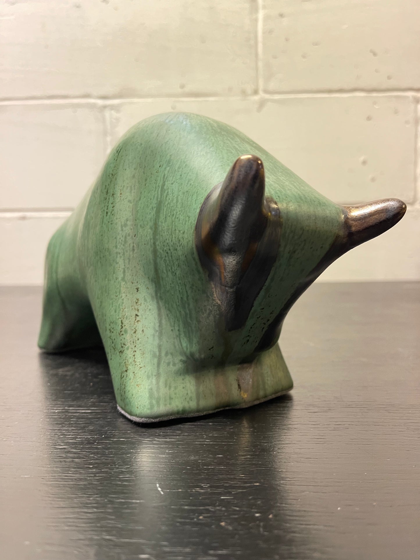 Otto Keramik Ceramic Bull West German Pottery Fat Lava