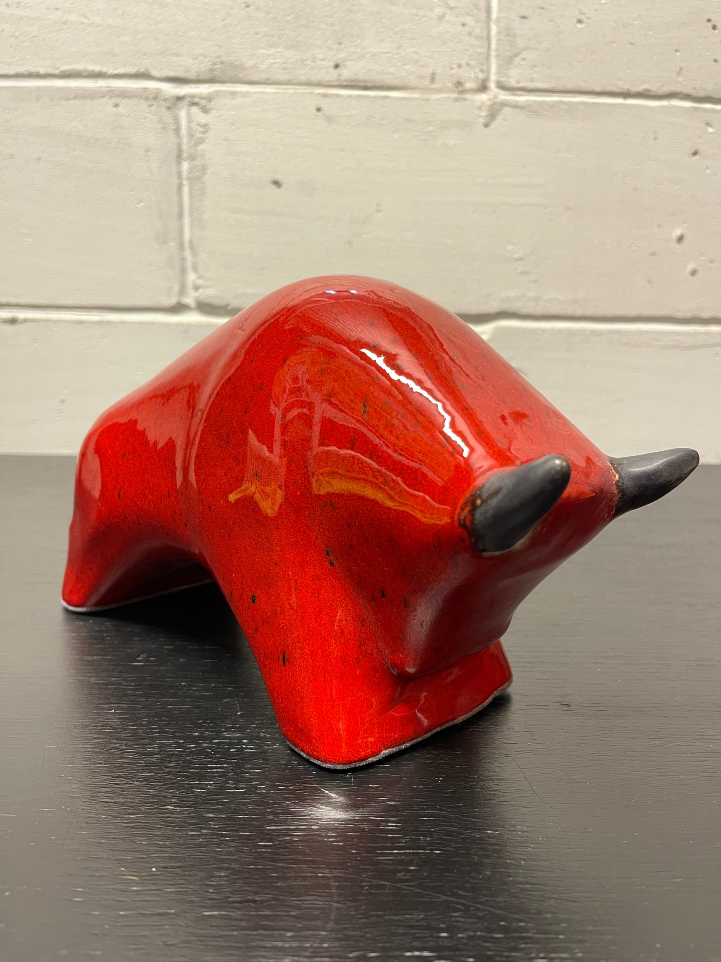 Otto Keramik Ceramic Bull West German Pottery Fat Lava