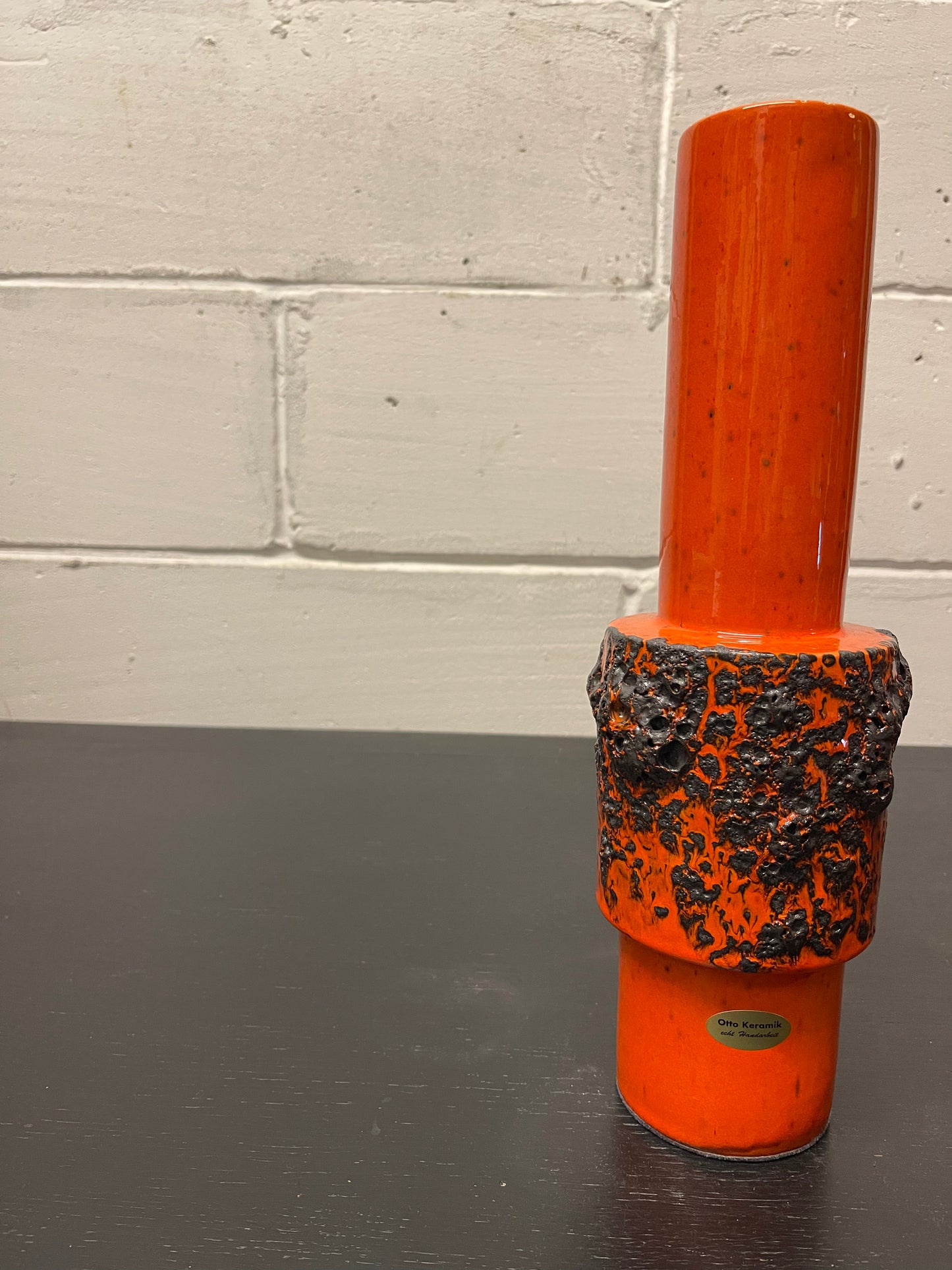 Otto Keramik Ceramic Fat Lava Vase West German Pottery