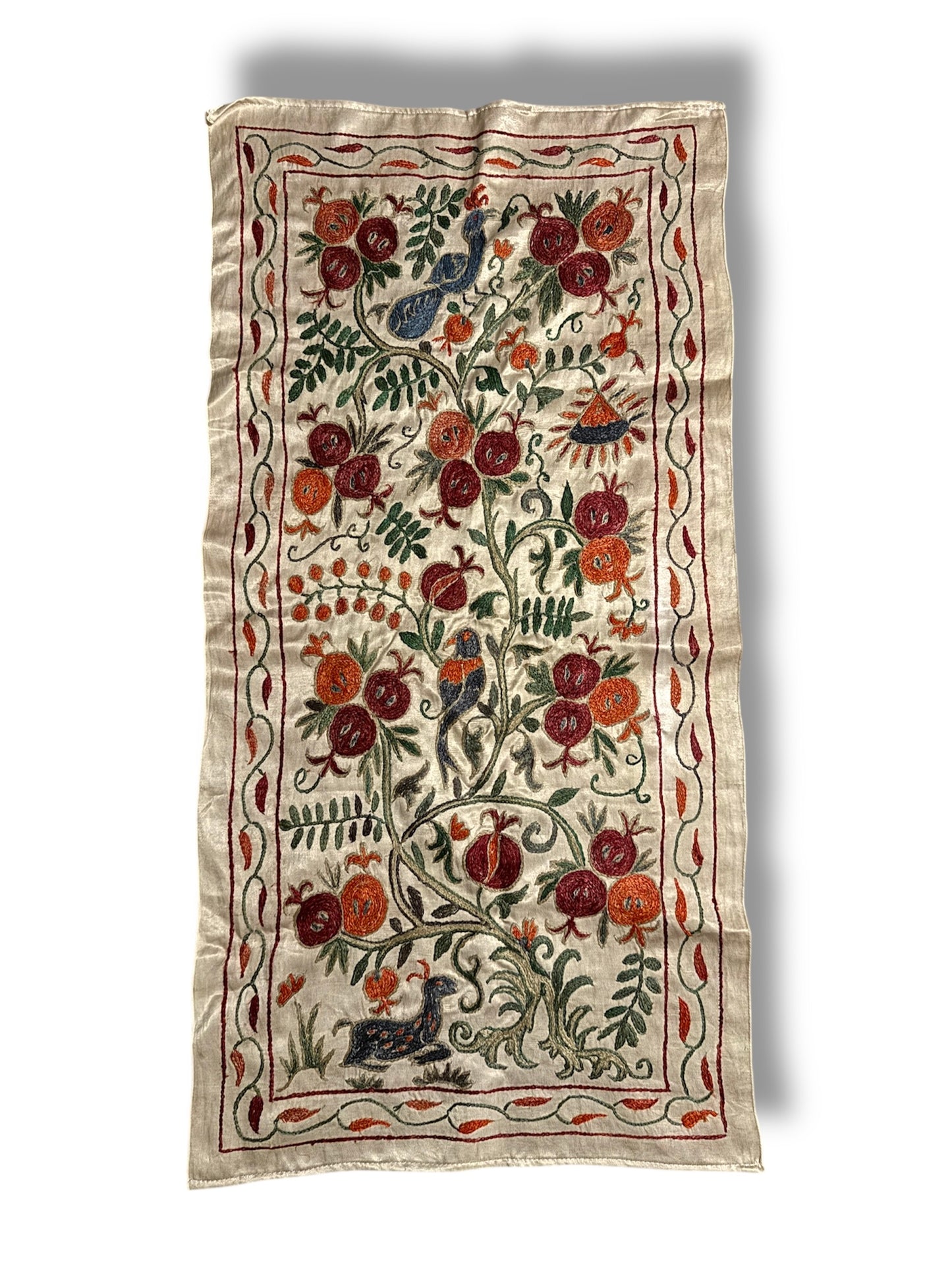 Hand Made Silk On Silk Uzbek Bukhara Suzani.