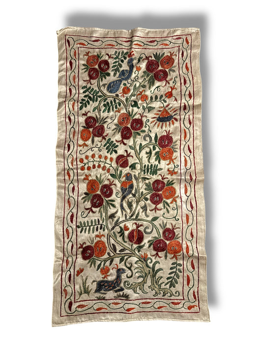 Hand Made Silk On Silk Uzbek Bukhara Suzani.