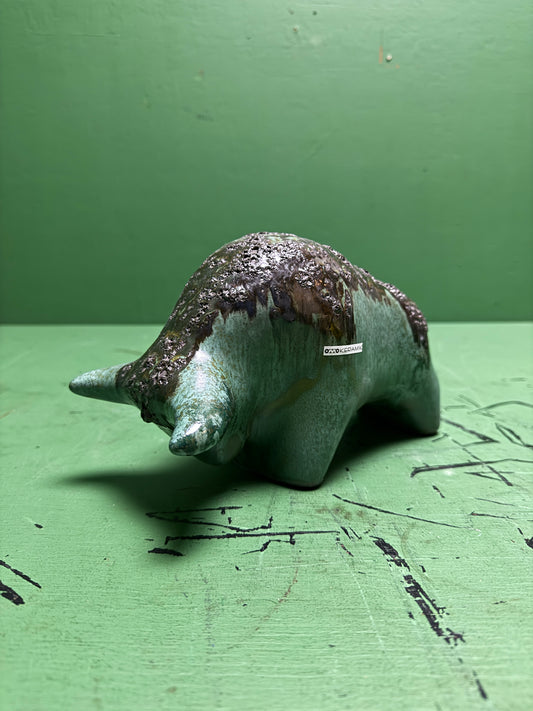 Otto Keramik Classic Ceramic Bull West German Pottery Fat Lava
