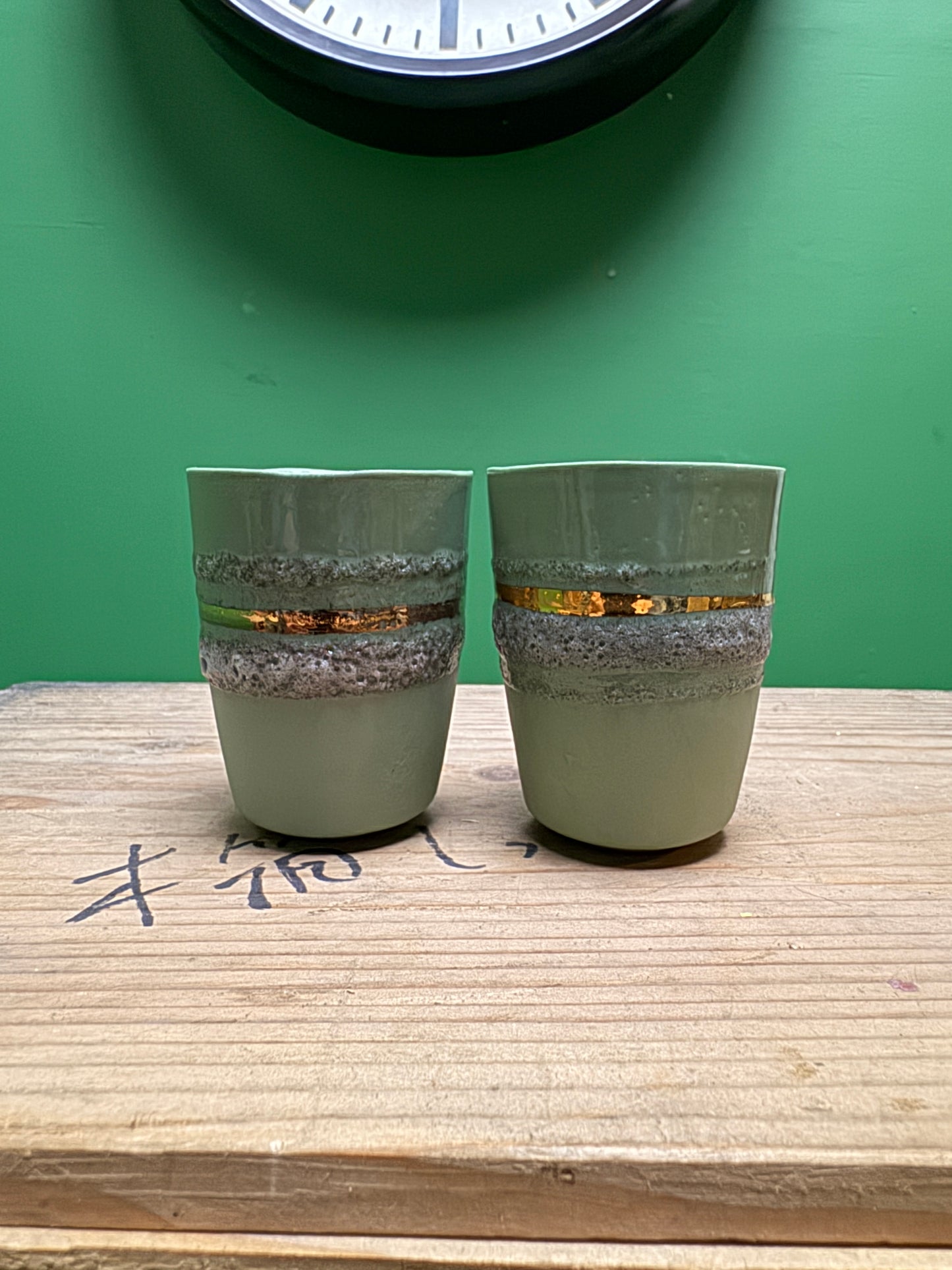 Hand Made Turkish Coffee / Espresso Cups By Renowned Design Ceramicist Saliha Kartal