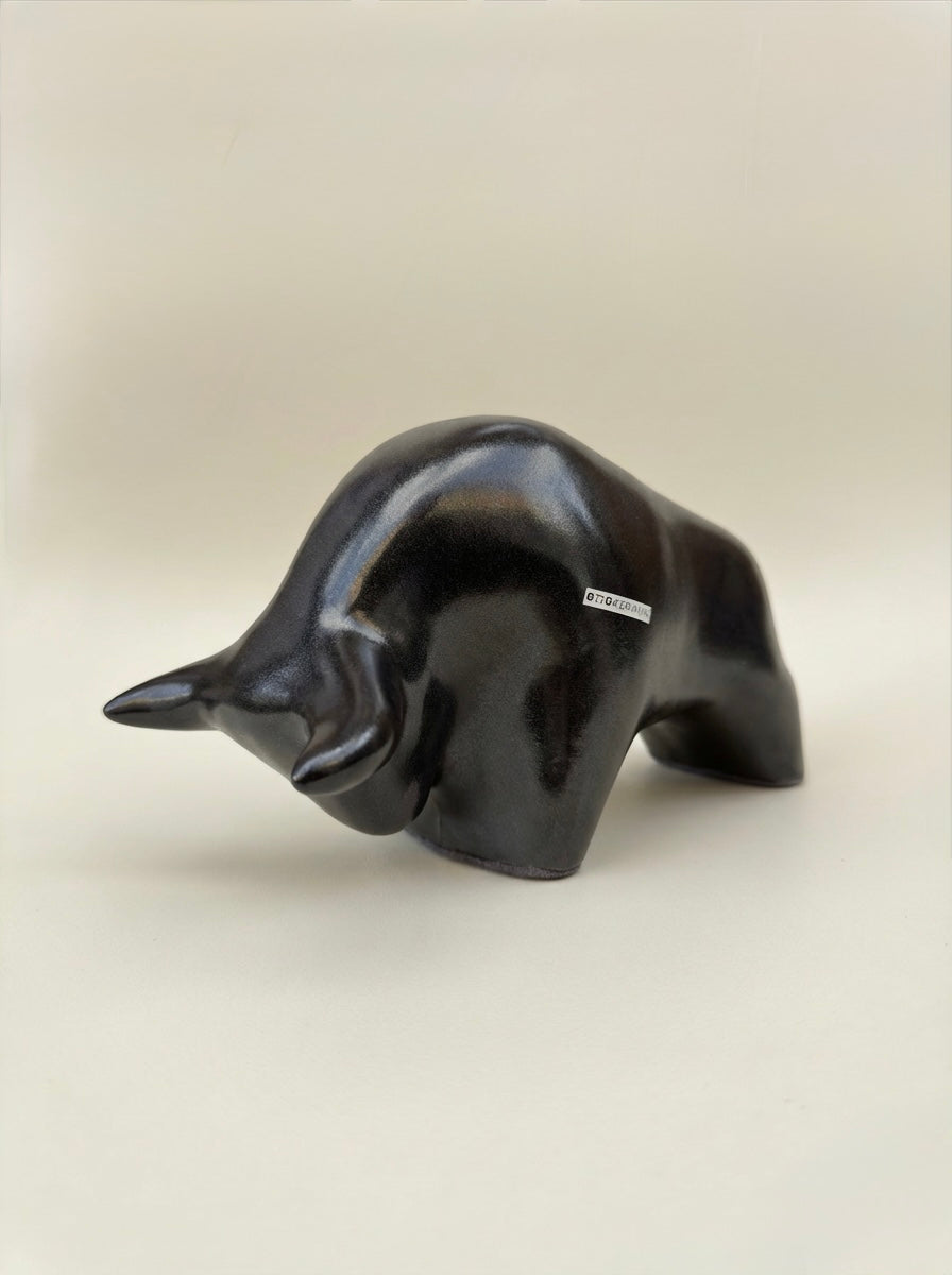 Otto Keramik Classic Ceramic Bull West German Pottery Fat Lava