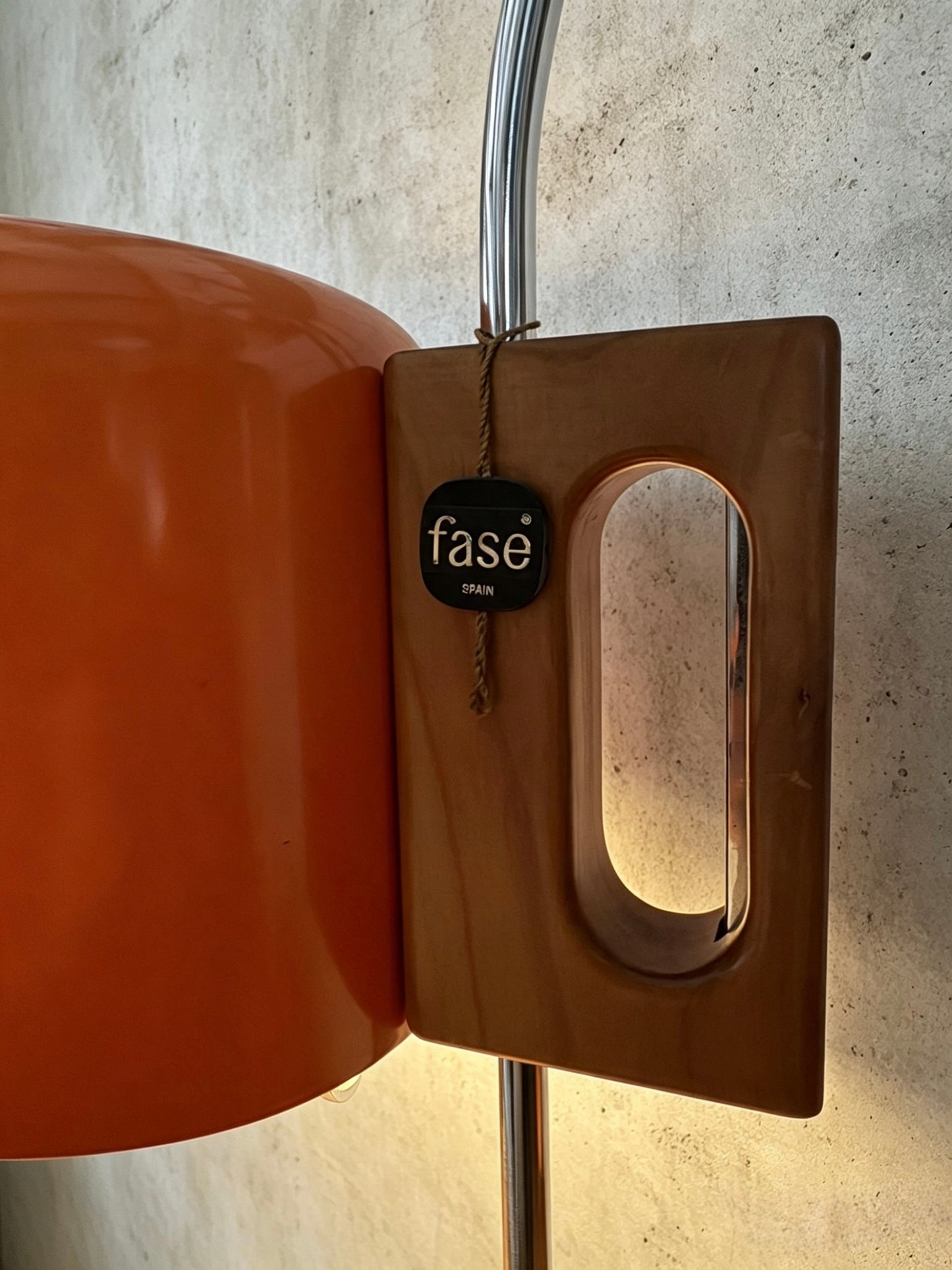 Rare Orange 1960s Fase Sauce Table Lamp By Tomas Diaz Magro Spain