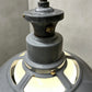 1930s Large Enamel Pendant Lights With Opaline Diffusers By Benjamin