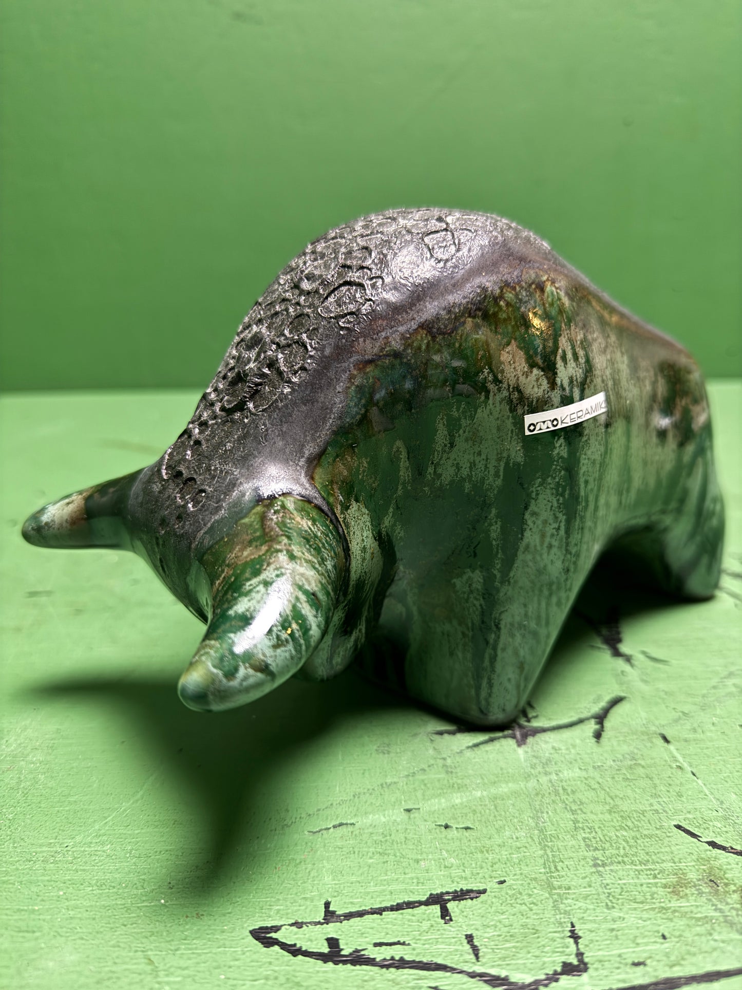 Otto Keramik Classic Ceramic Bull West German Pottery Fat Lava