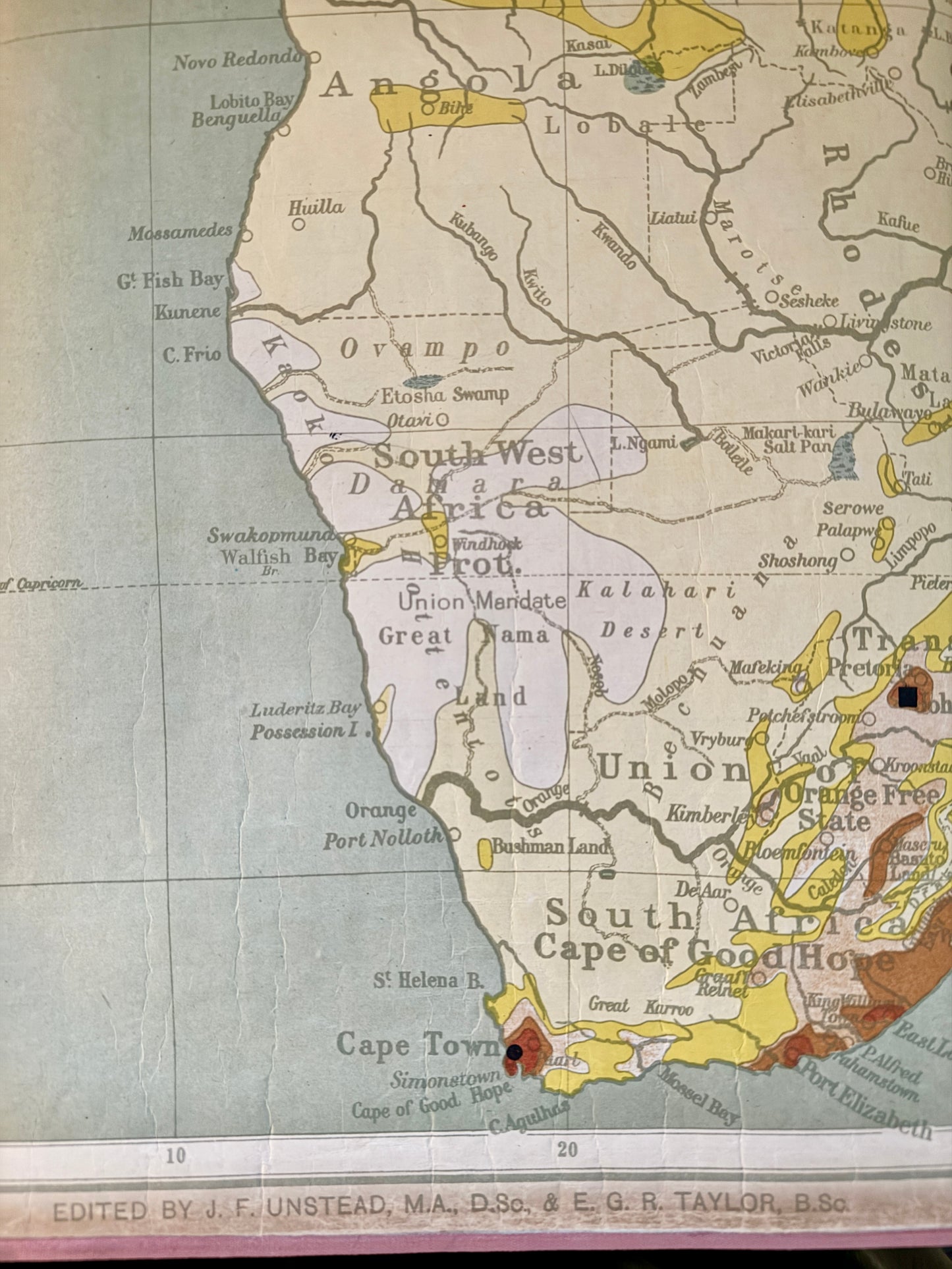 Philips Comparative Wall Atlas Of Africa Circa 1950s