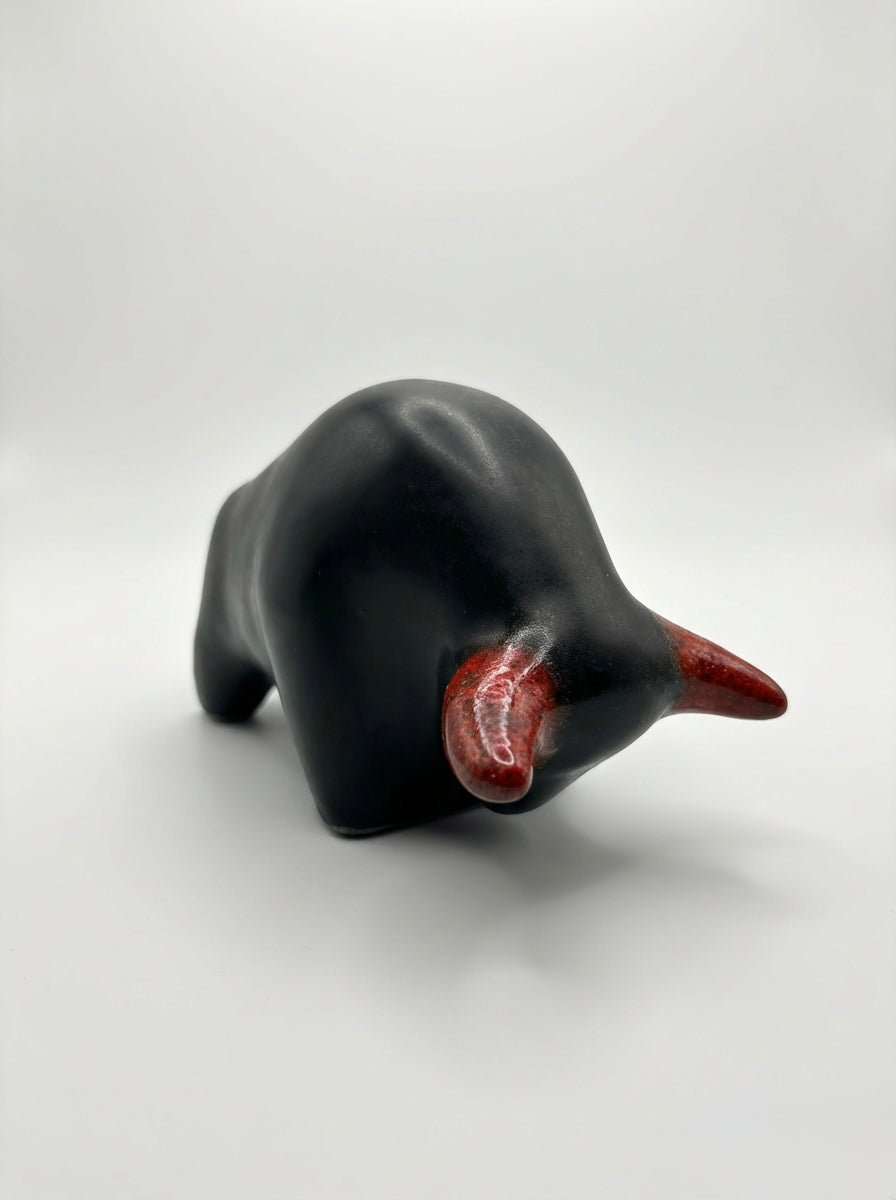 Otto Keramik Classic Ceramic Bull West German Pottery Fat Lava
