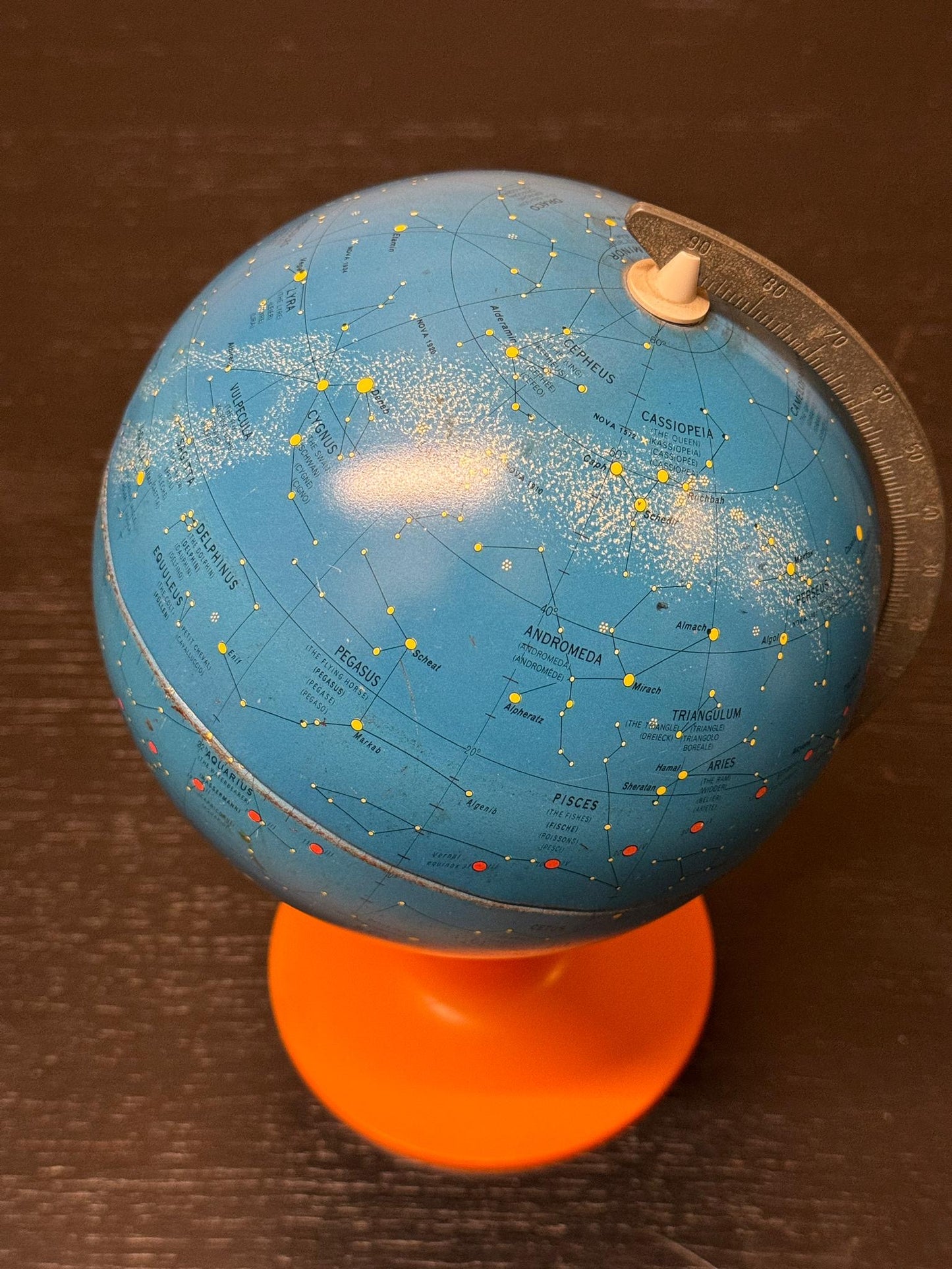 1960s Metal Celestial Table Globe By Scan Globe AS Copenhagen