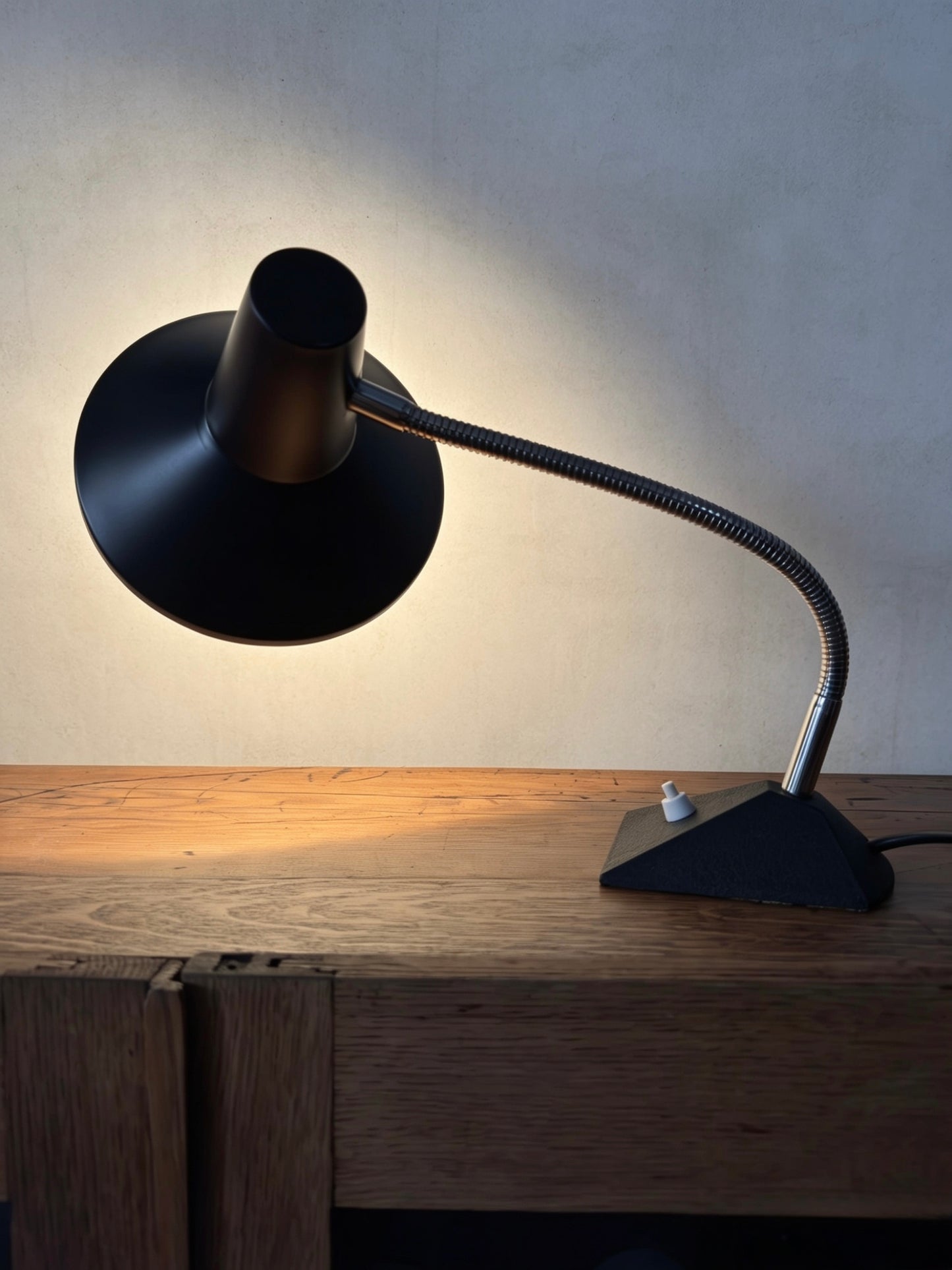 1970s German Retro Gooseneck Table Lamp