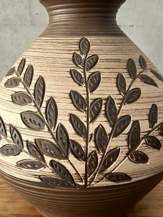 1960s Terracotta Vase Studio Pottery West German Pottery