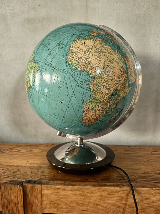 Vintage 1960s German Columbus Duo Glass Globe Lamp