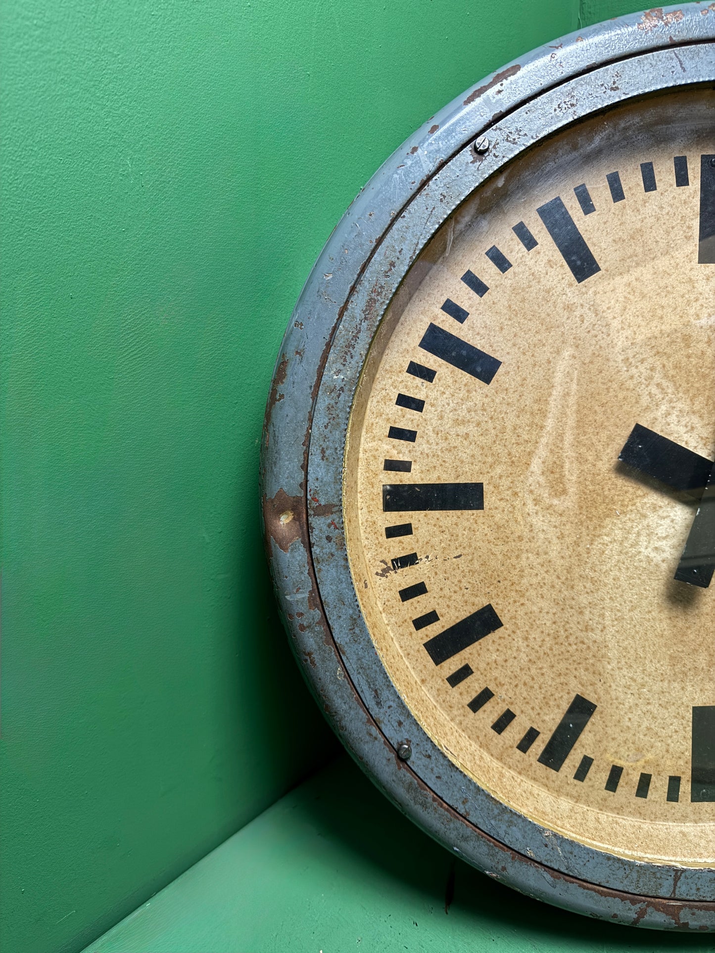 Very Large 1930s Pre War German Railway Clock