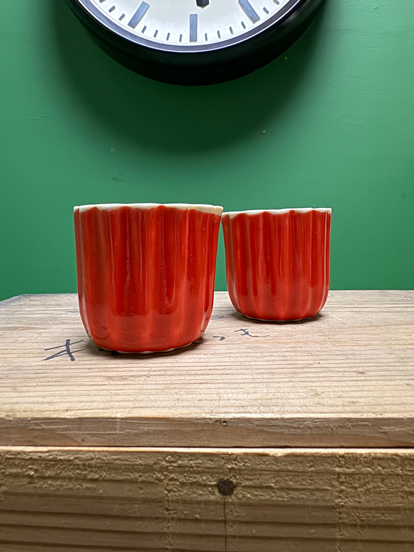 Hand Made Turkish Coffee / Espresso Cups By Renowned Design Ceramicist Saliha Kartal