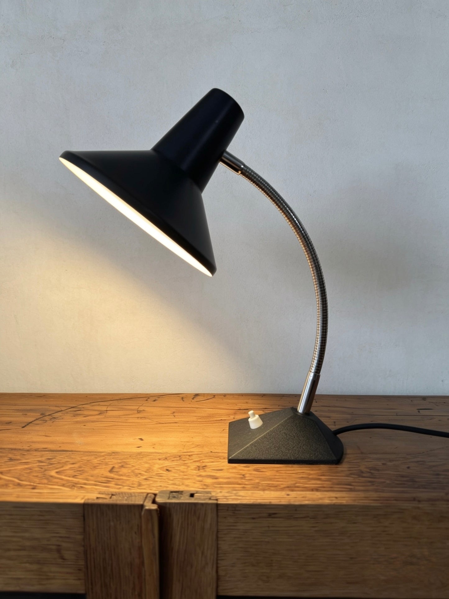 1970s German Retro Gooseneck Table Lamp