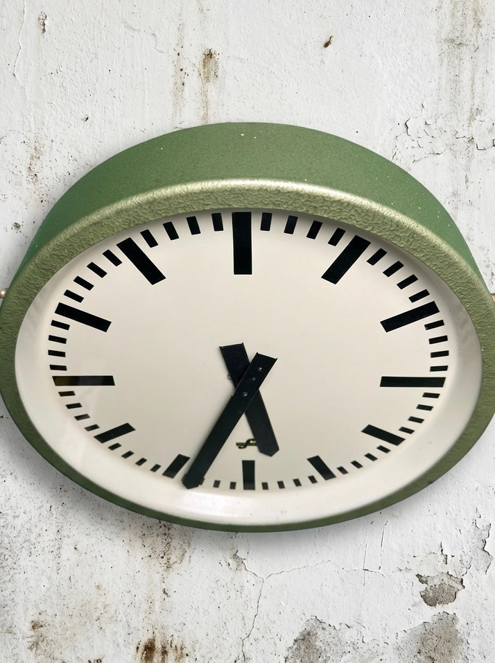 1960's East German Industrial Factory / Office Clocks By Elfema