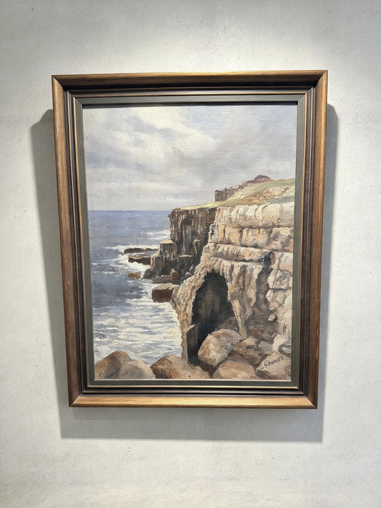 Oil Painting On Board Coastal Landscape Signed C.S.Neatby 1977