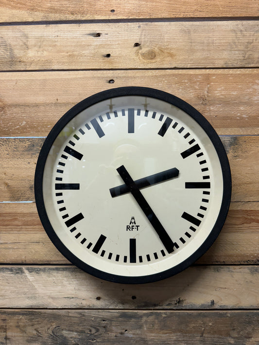 1950s East German Industrial Factory Clock By RFT