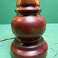 Mid Century 1960s Scandinavian Turned Teak Table Lamp