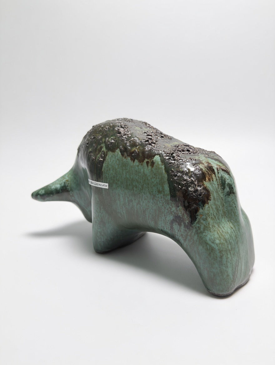 Otto Keramik Classic Ceramic Bull West German Pottery Fat Lava