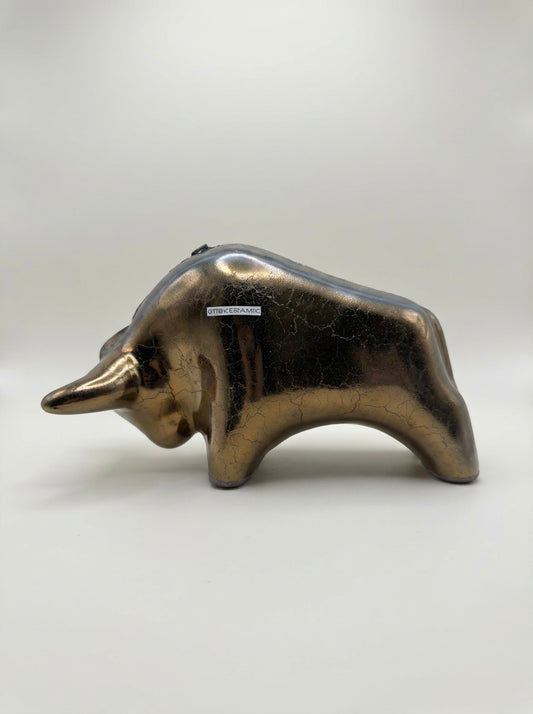 Otto Keramik Classic Ceramic Bull West German Pottery Fat Lava