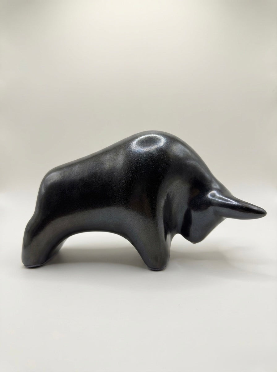 Otto Keramik Classic Ceramic Bull West German Pottery Fat Lava