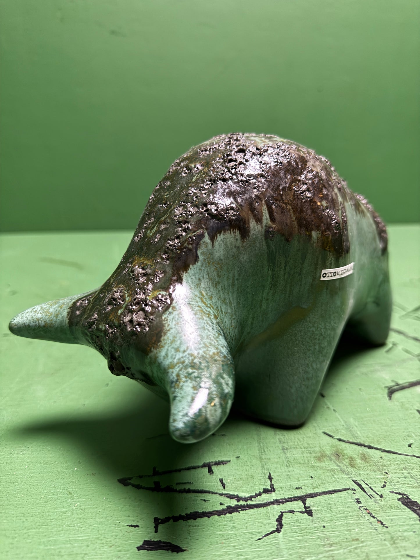 Otto Keramik Classic Ceramic Bull West German Pottery Fat Lava