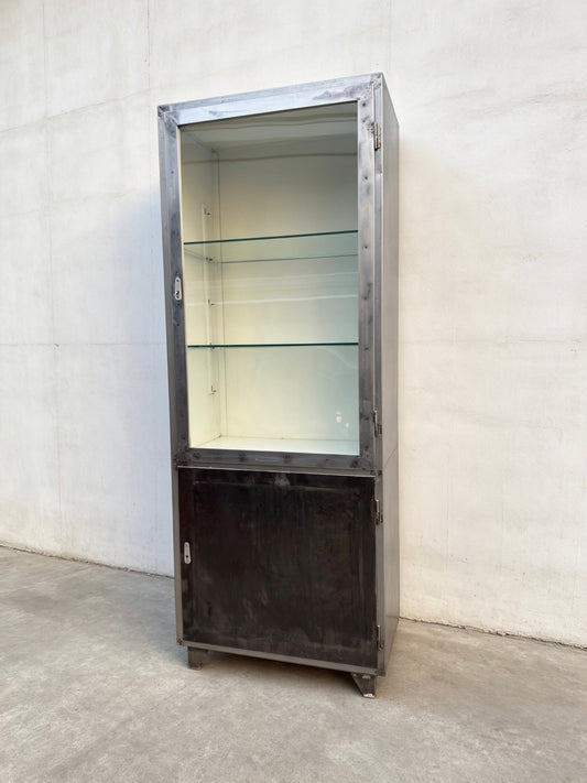 1960s German Steel Medical Cabinets