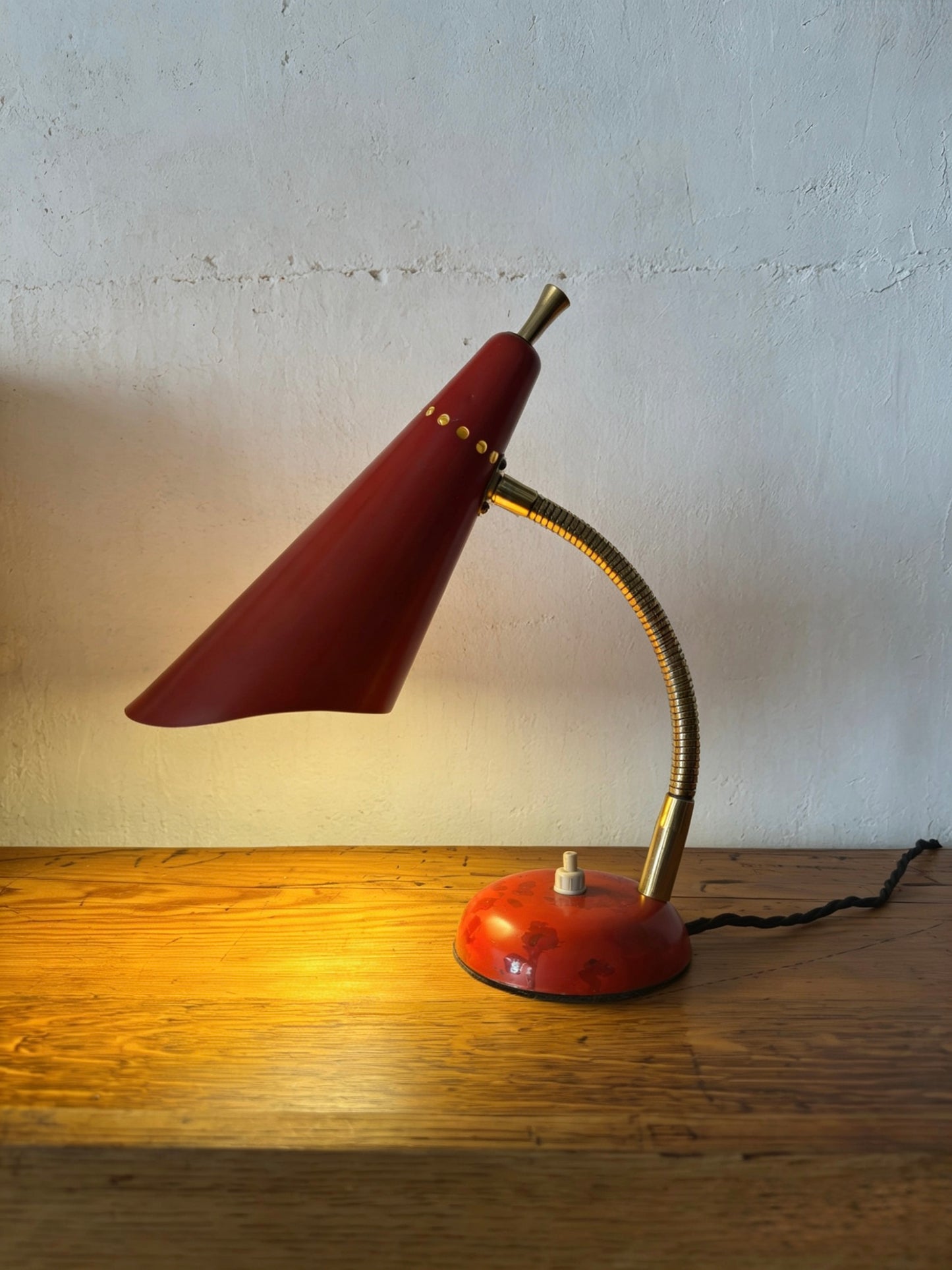 1960s Italian Gooseneck Table Lamp By Stilnovo
