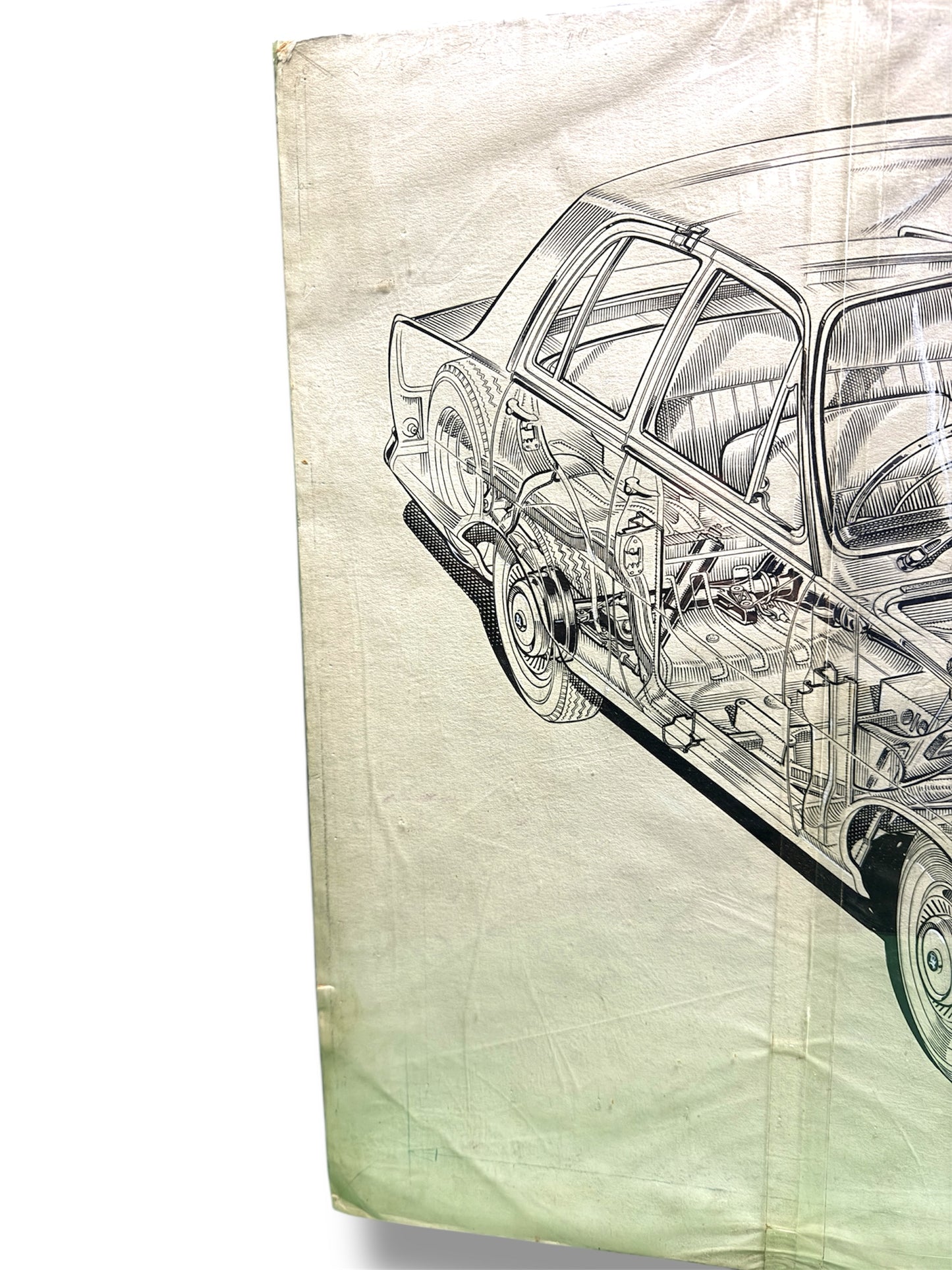 Vauxhall Victor Pen & Ink Cutaway By Brian Hatton 1965