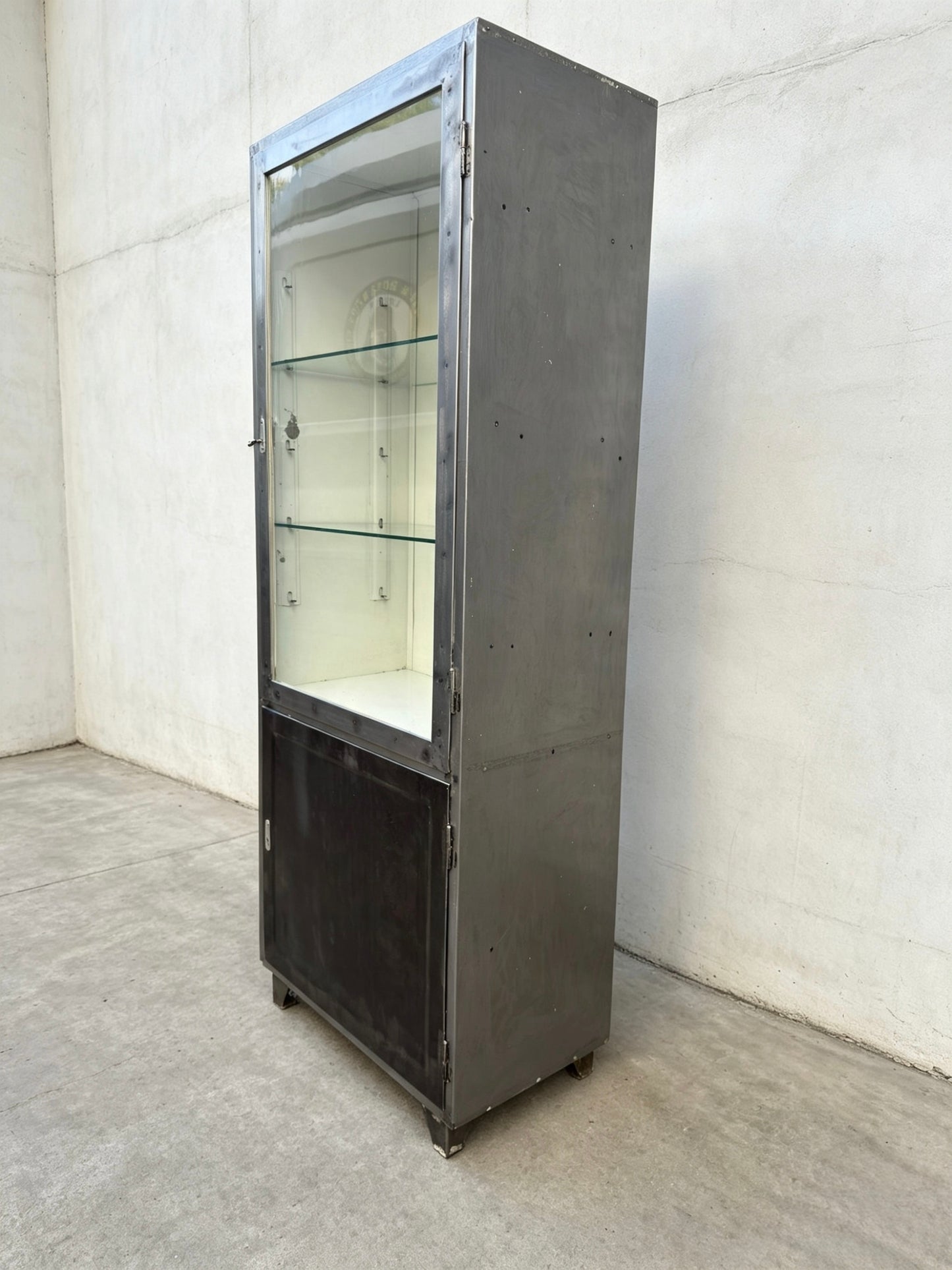 1960s German Steel Medical Cabinets