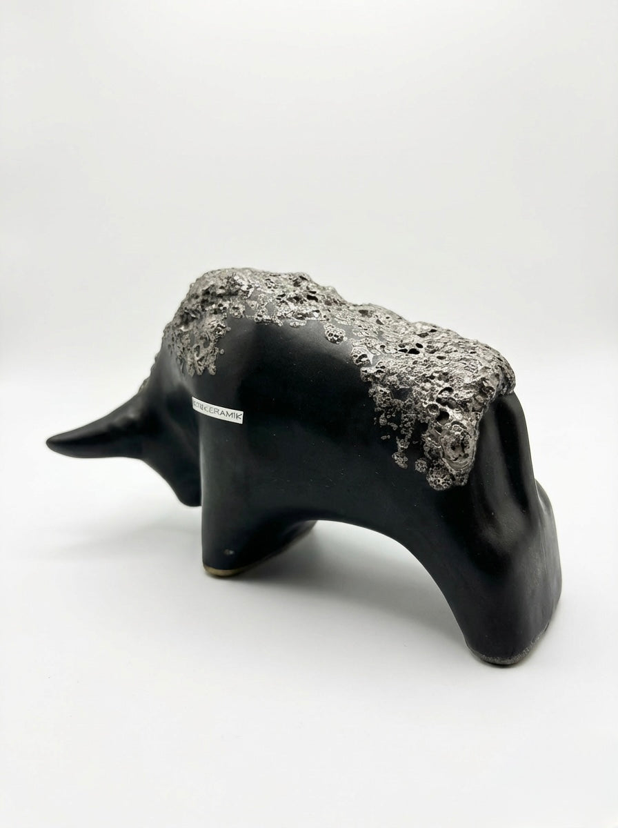 Otto Keramik Classic Ceramic Bull West German Pottery Fat Lava