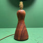 Mid Century 1960s Scandinavian Turned Teak Table Lamp