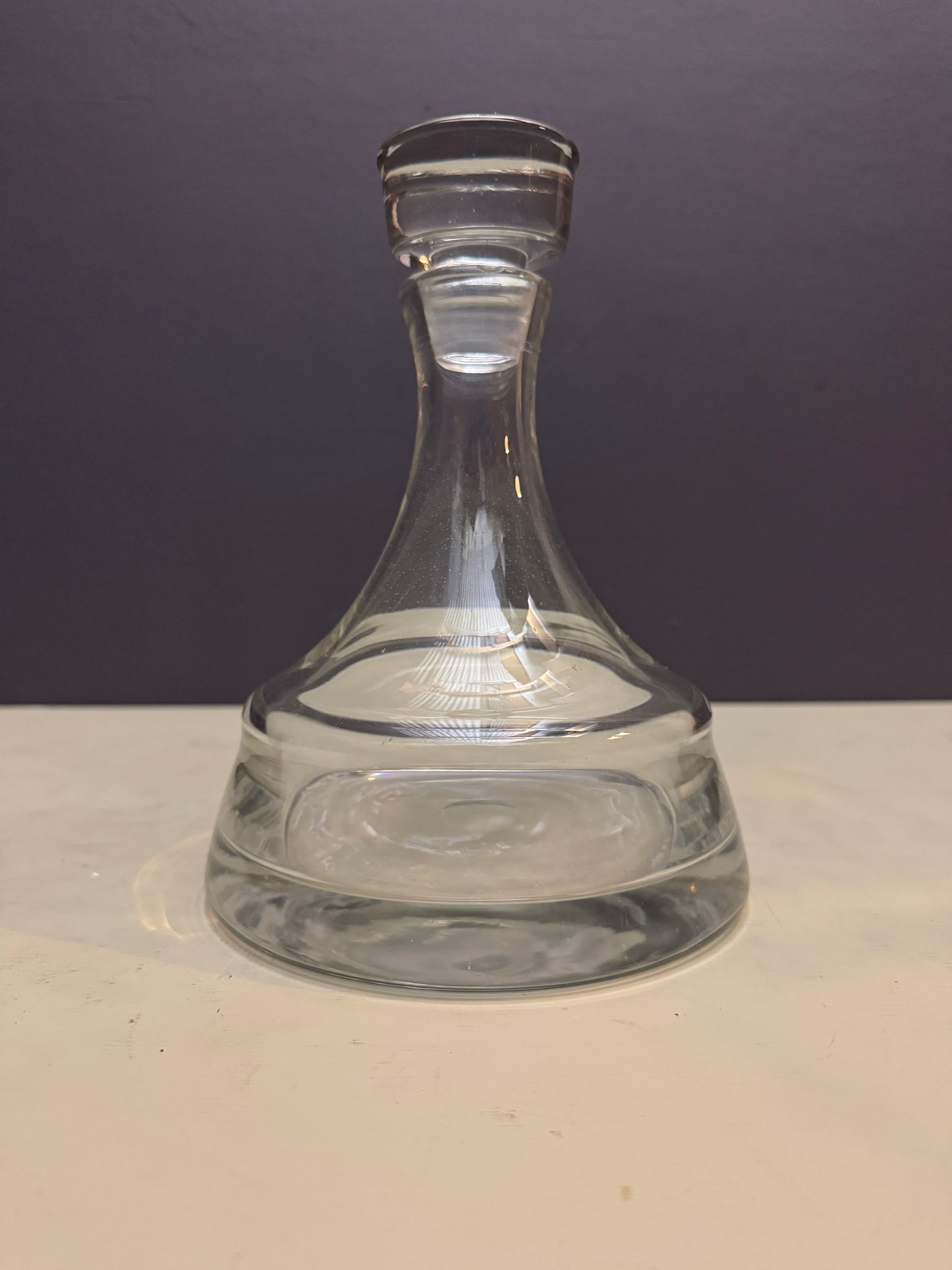 1970s / 80s Chunky Crystal Whiskey Decanter By Wedgewood