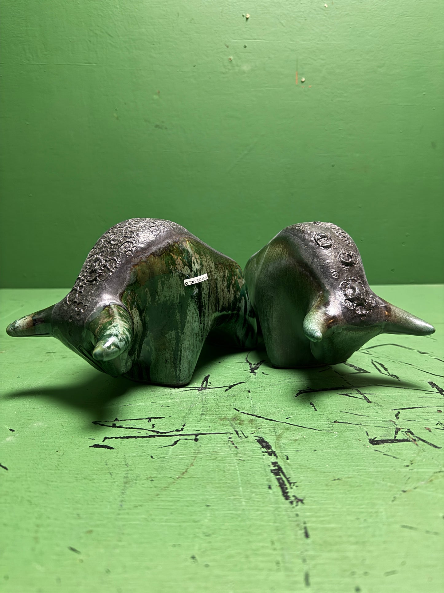 Otto Keramik Classic Ceramic Bull West German Pottery Fat Lava