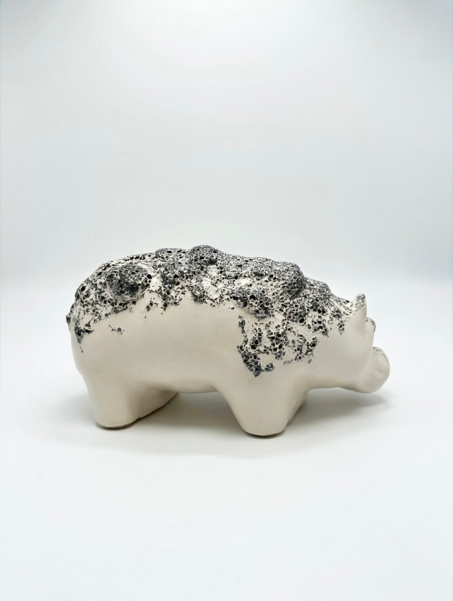 Otto Keramik Ceramic Hippopotamus West German Pottery Fat Lava