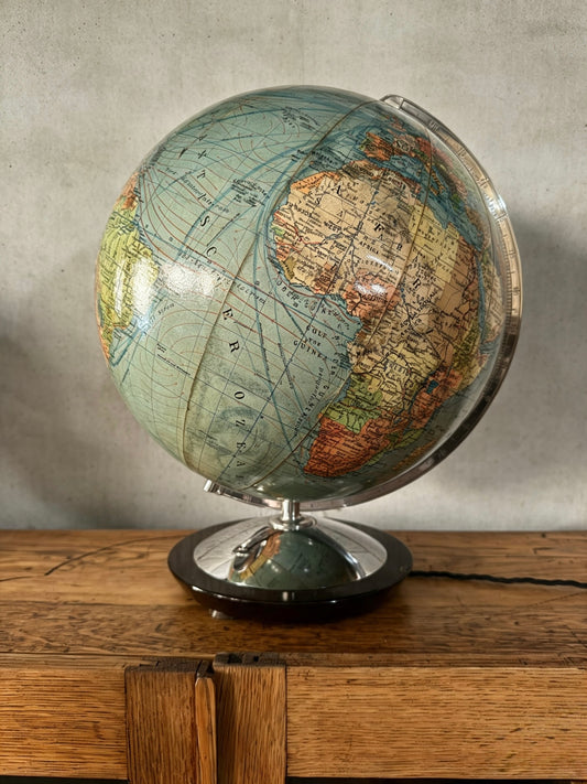 Vintage 1960s DBG Duo Glass Globe Lamp Darmstadt Germany