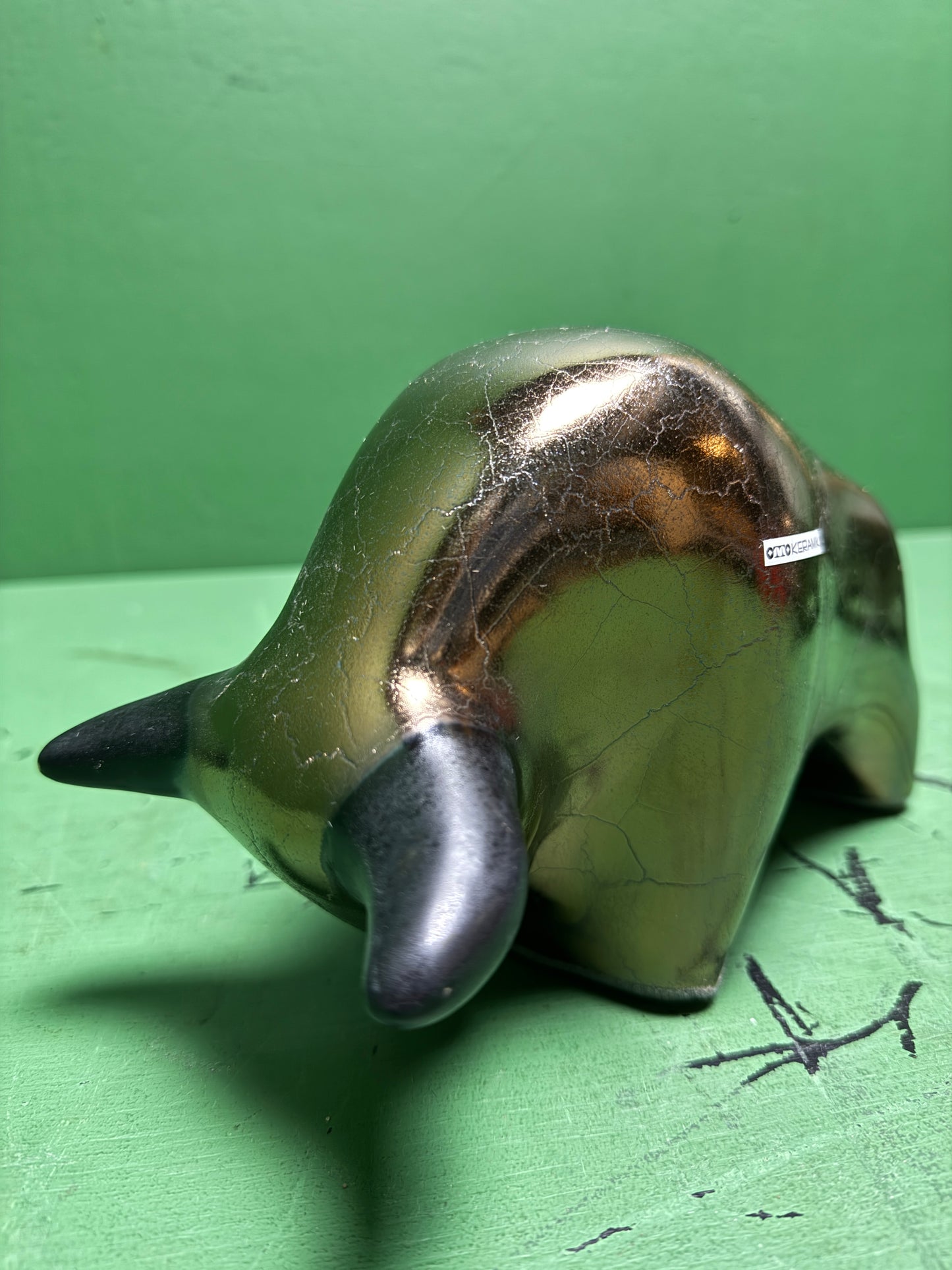 Otto Keramik Classic Ceramic Bull West German Pottery Fat Lava