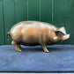Large Hand Made Brass Piggy Bank English 1920s