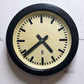 Large 1960's East German Industrial Factory Clocks By GW