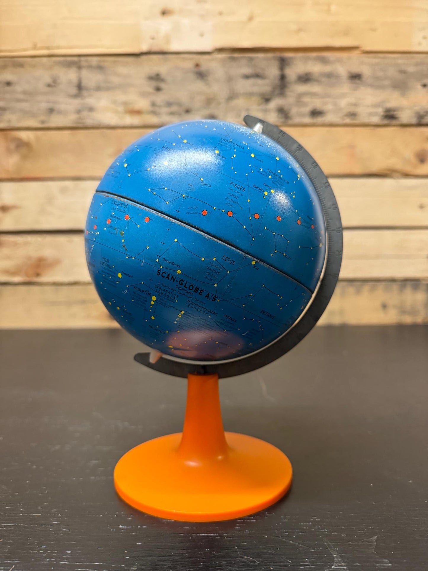 1960s Metal Celestial Table Globe By Scan Globe AS Copenhagen