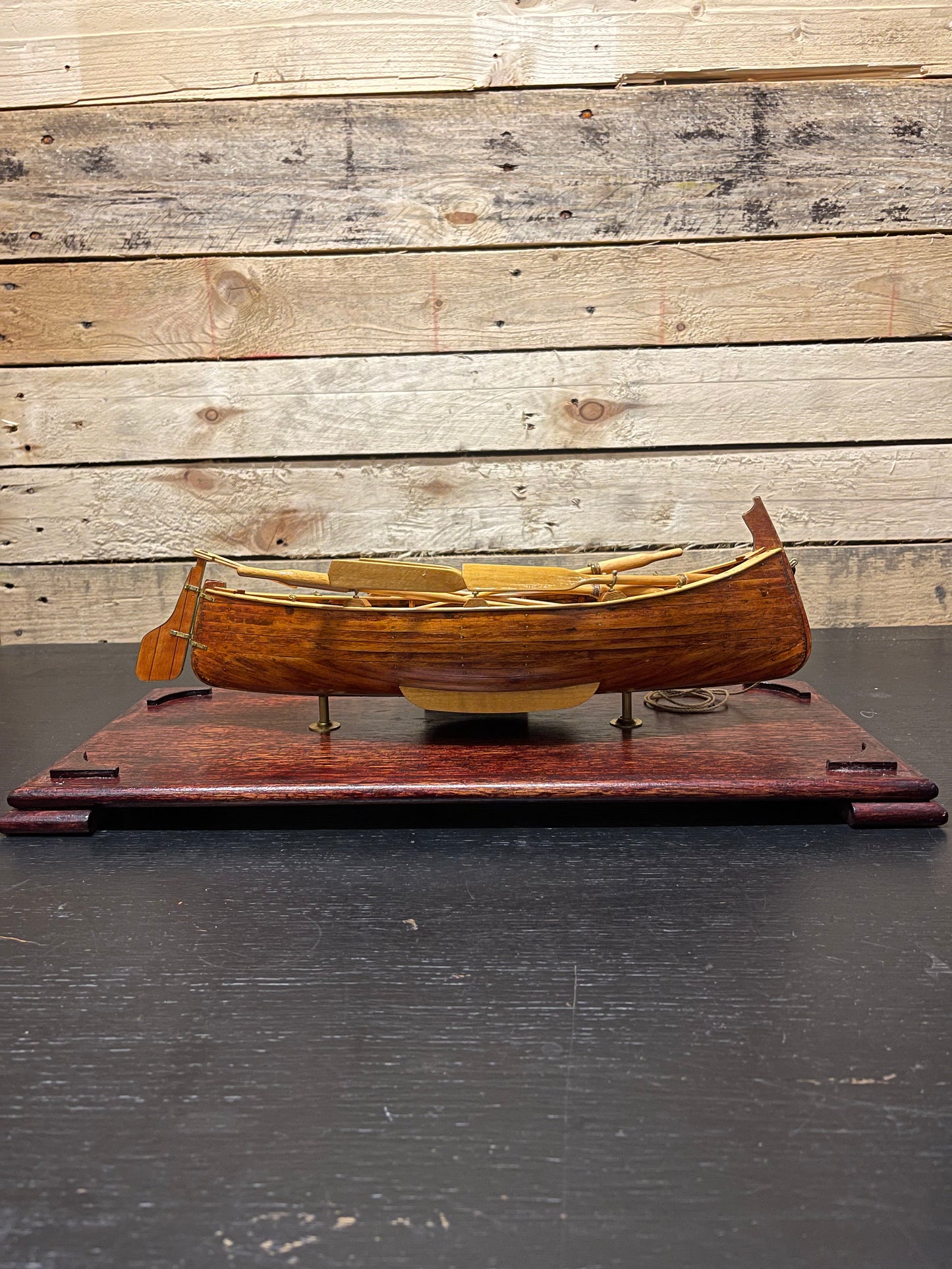Scratch Built Classic Italian Gozzo Ligure Wooden Rowing Boat Circa 1970
