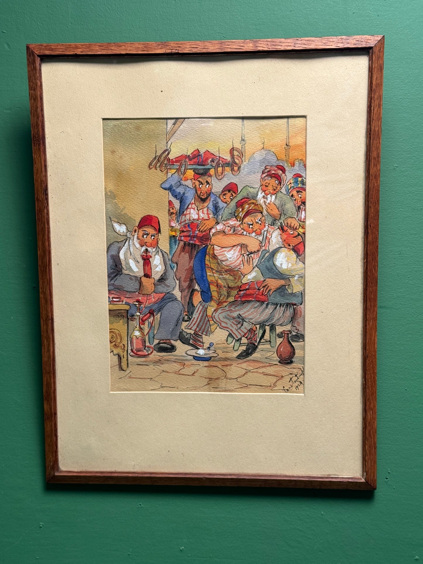 Framed Watercolour Attributed To Karelin Mitrich 1920
